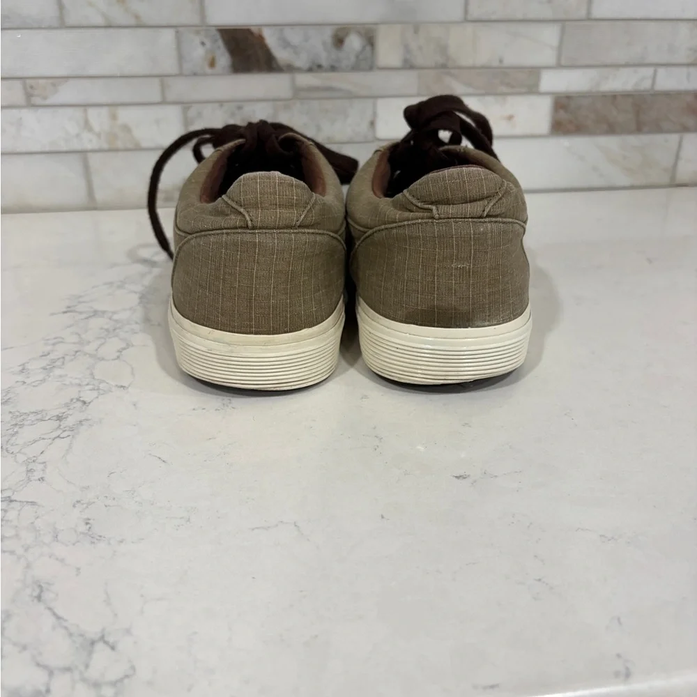 Polo by Ralph Lauren Men's Canvas Brown Tan Sneakers Size 10.5 Padded Insole